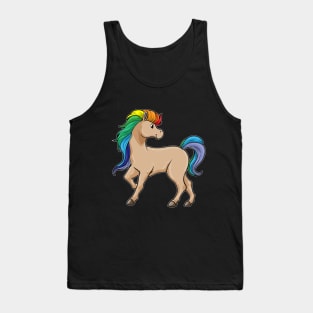 Horse with Rainbow Colors Tank Top